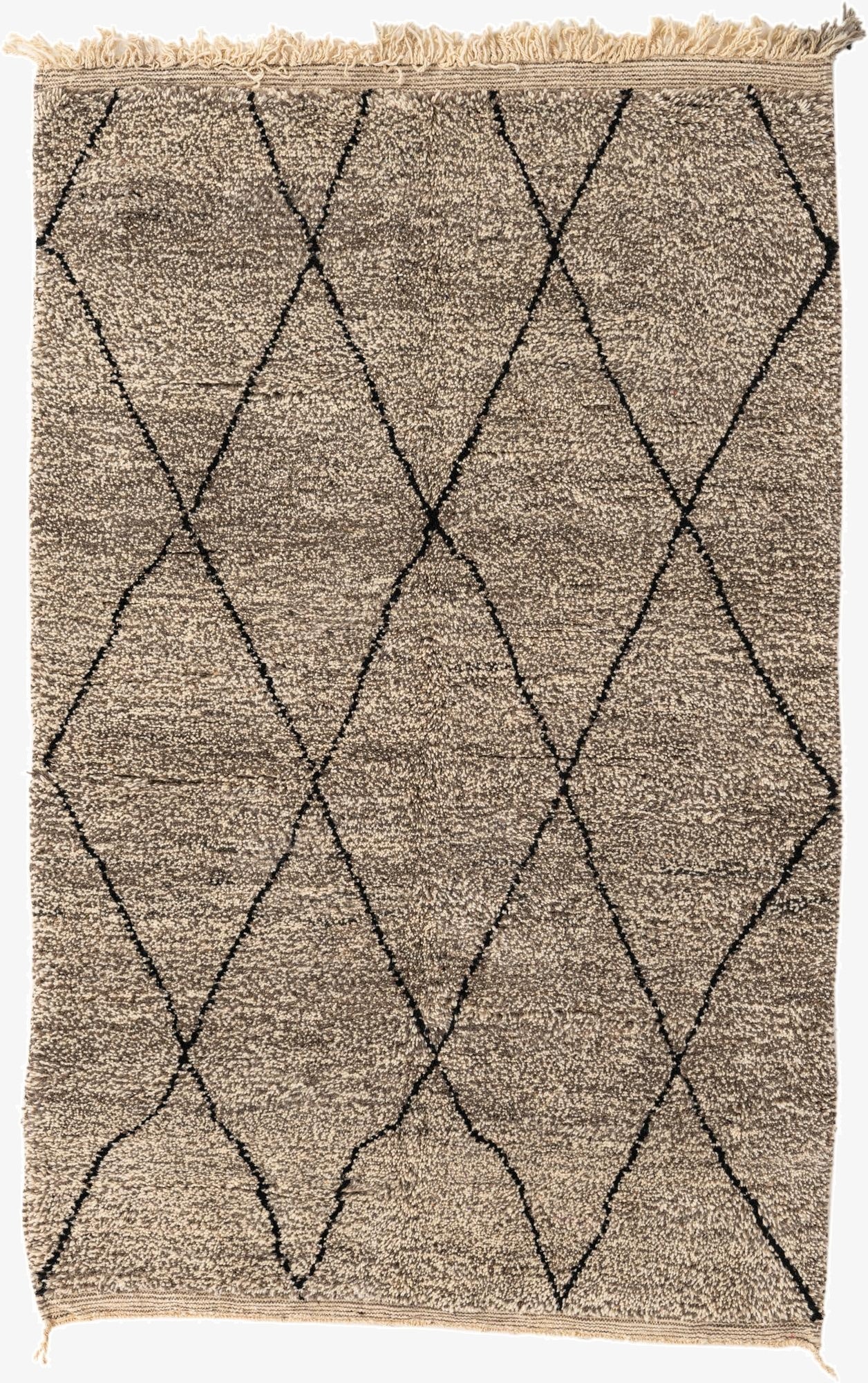 5' x 7' 8  Hand Knotted Moroccan Wool Rug