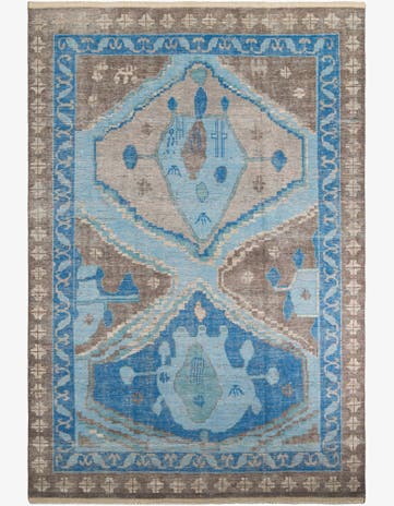 9' 8 x 14' 8 Hand Knotted Moroccan Wool Rug