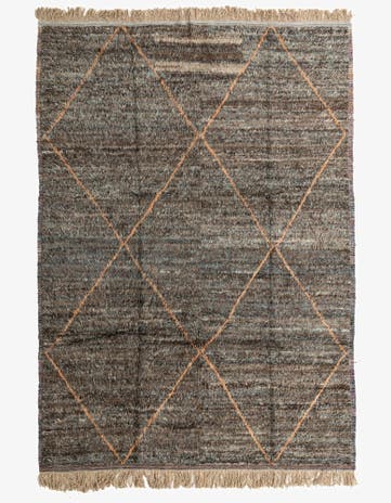 9' x 12' 7 Hand Knotted Moroccan Wool Rug