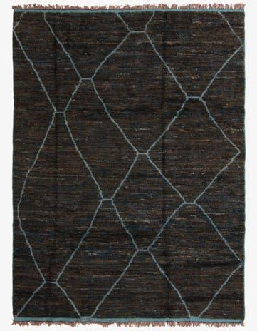 7' 11 x 10' 8 Hand Knotted Moroccan Wool Rug