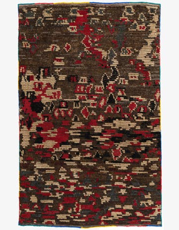 5' x 7' 9 Hand Knotted Moroccan Wool Rug