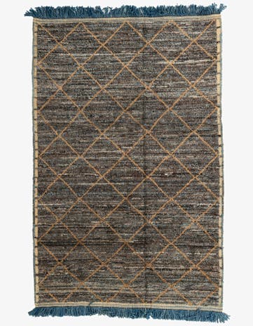 6' 3 x 9' 7 Hand Knotted Moroccan Wool Rug