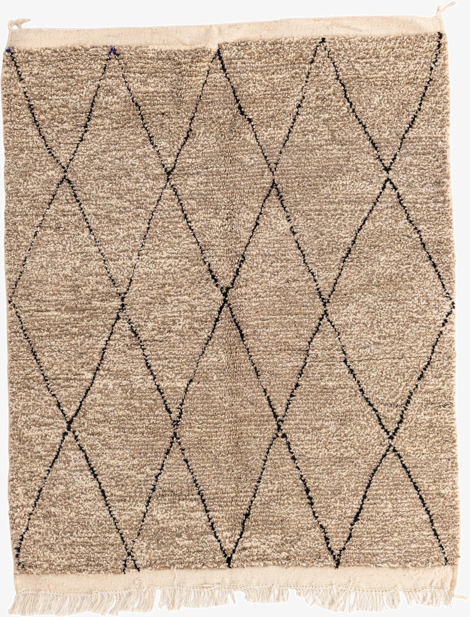 5' 3 x 6' 7  Hand Knotted Moroccan Wool Rug