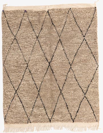 5' 3 x 6' 7 Hand Knotted Moroccan Wool Rug