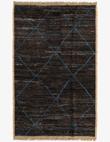 5' 4 x 8' 5 Hand Knotted Moroccan Wool Rug