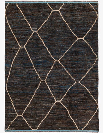 7' 7 x 10' 5 Hand Knotted Moroccan Wool Rug