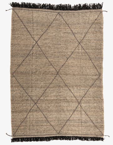 7' x 9' 7 Hand Knotted Moroccan Wool Rug