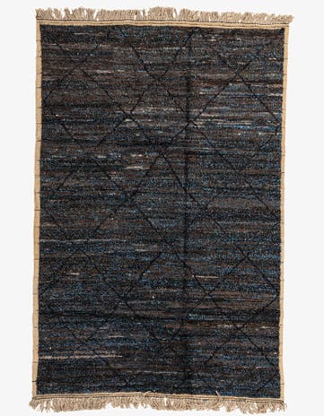 6' 2 x 9' 3 Hand Knotted Moroccan Wool Rug