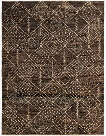 6' 2 x 8' 1 Hand Knotted Moroccan Wool Rug