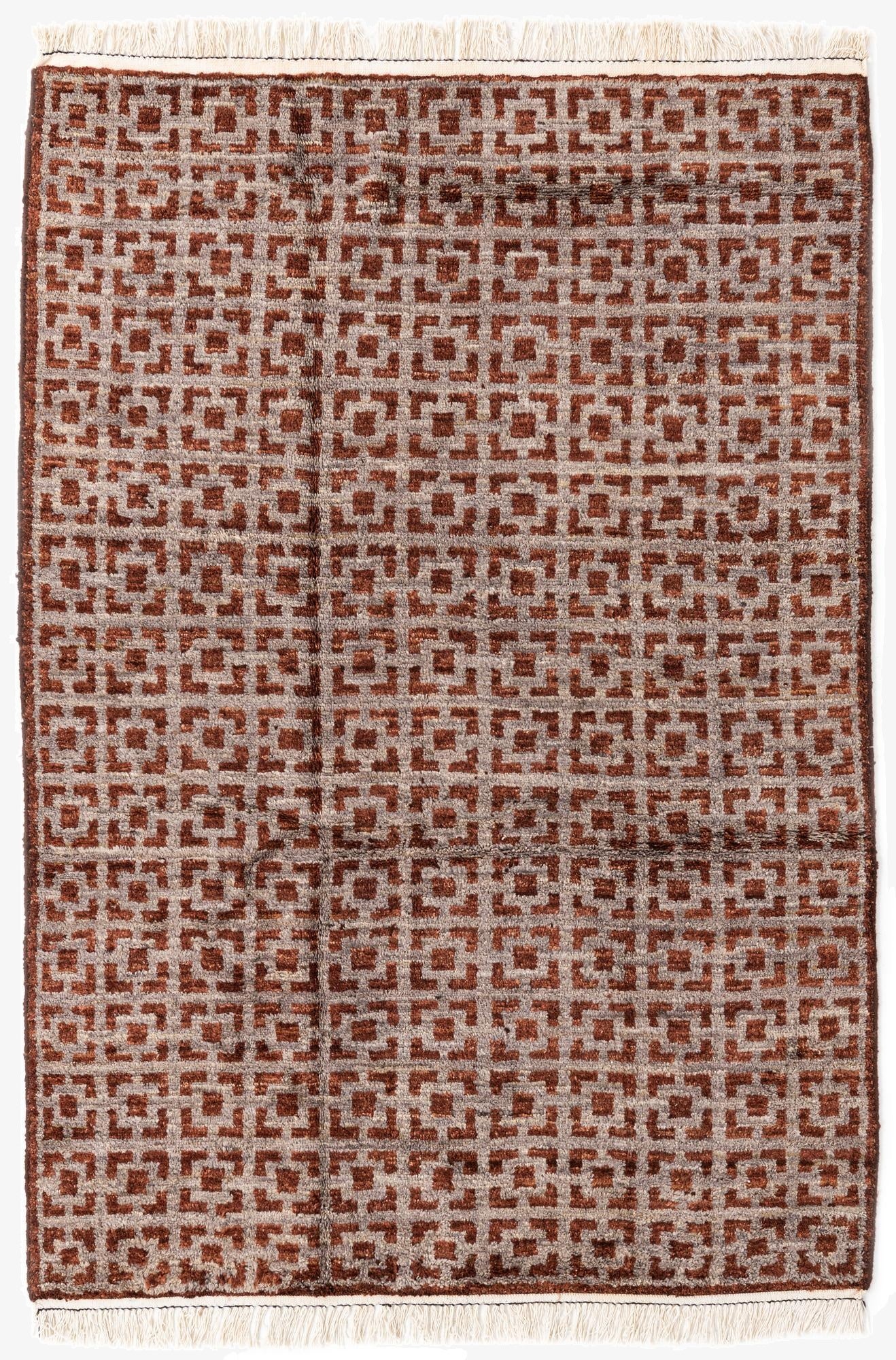 5' 8 x 8' 4  Hand Knotted Moroccan Wool Rug
