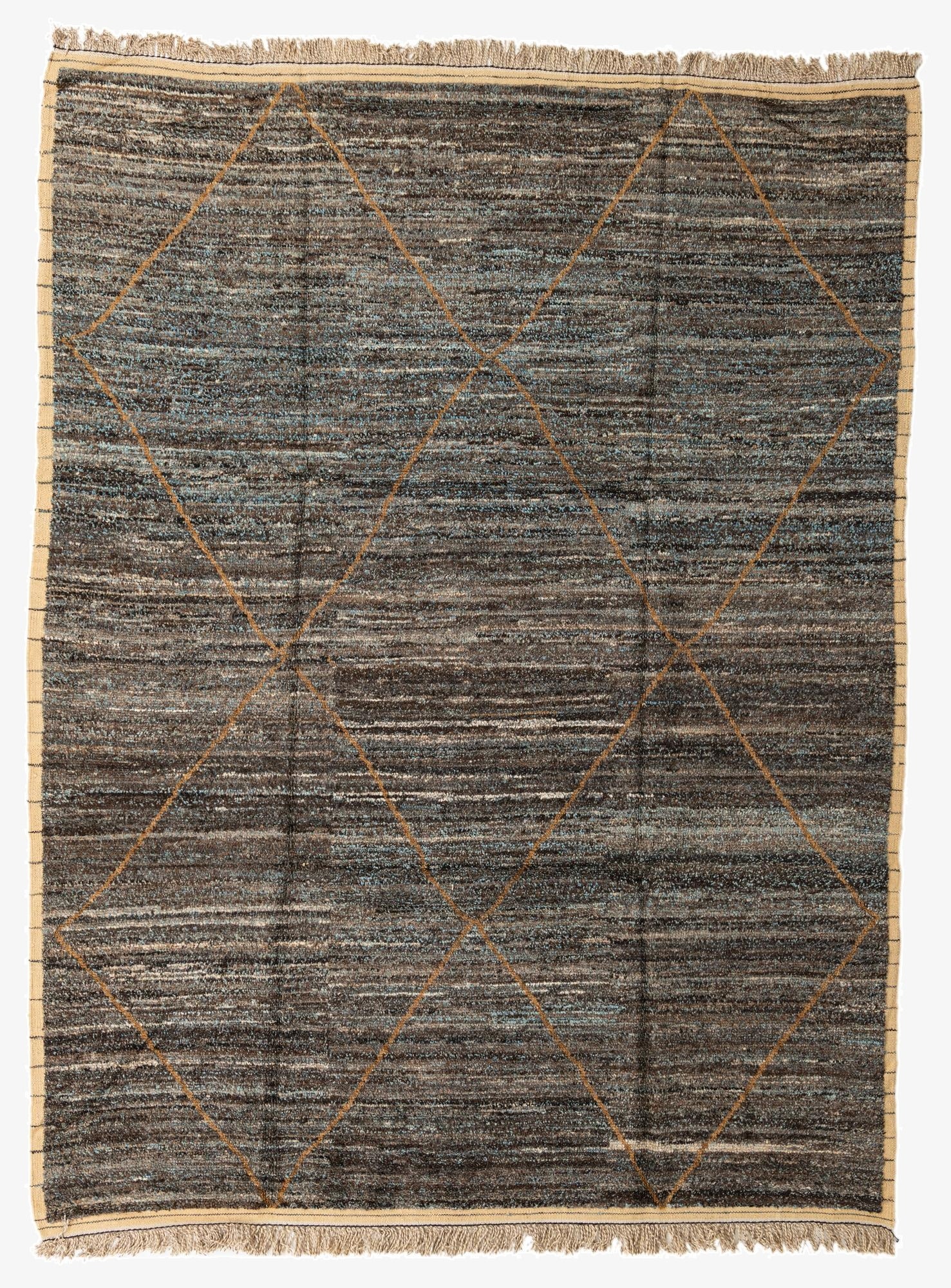 9' 3 x 12' 2  Hand Knotted Moroccan Wool Rug