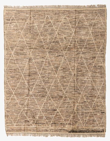 8' 5 x 10' 5 Hand Knotted Moroccan Wool Rug