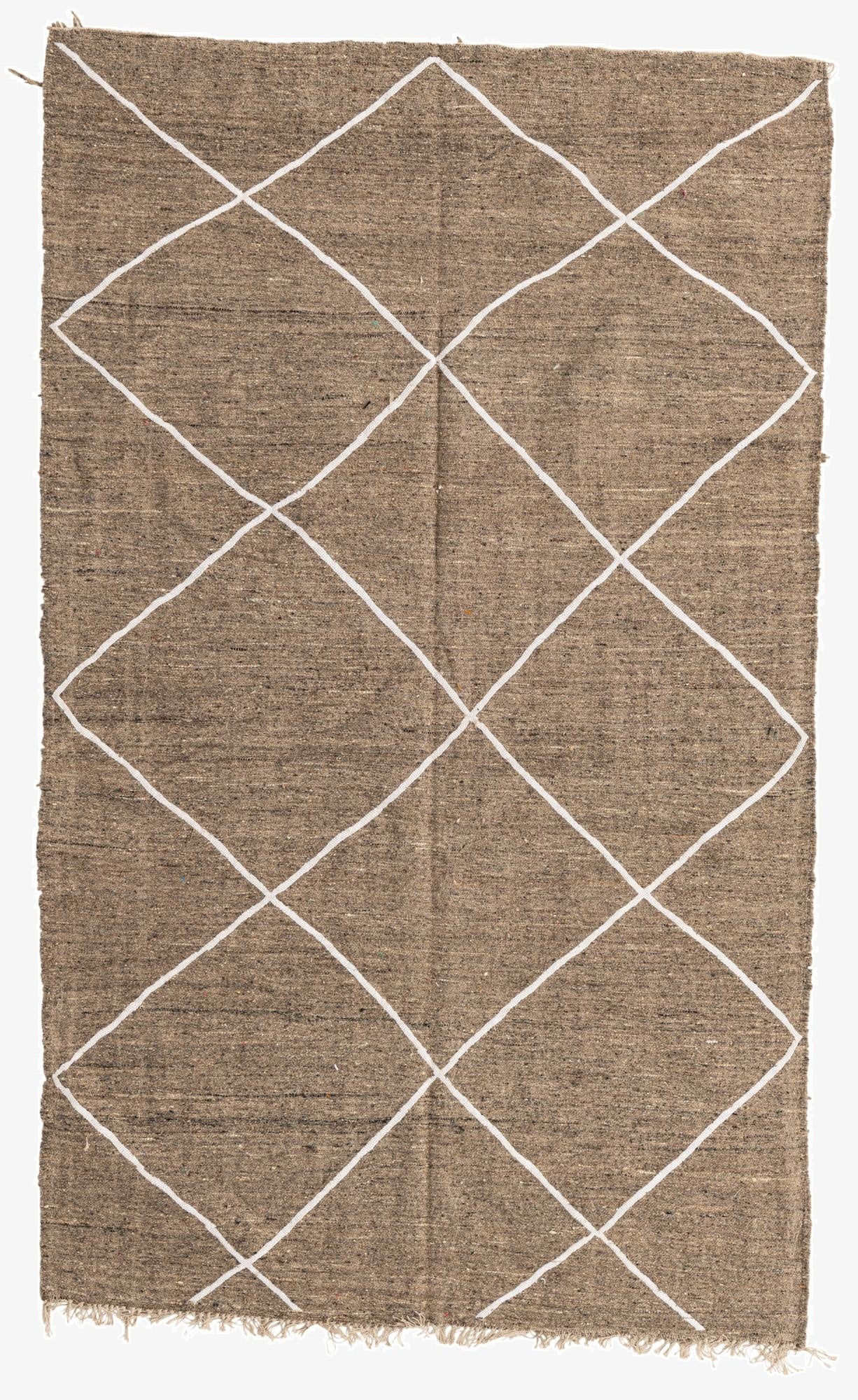 4' 9 x 7' 10  Hand Knotted Moroccan Wool Rug
