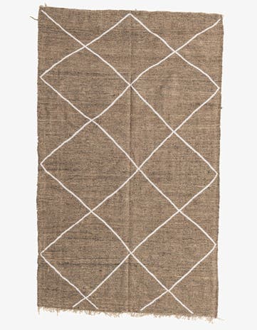 4' 9 x 7' 10 Hand Knotted Moroccan Wool Rug