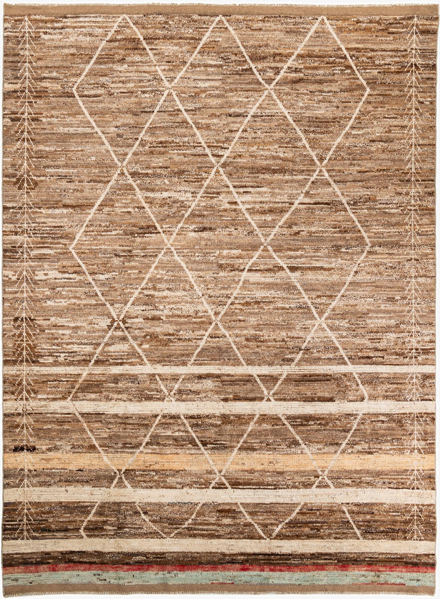 9' 9 x 13' 2  Hand Knotted Moroccan Wool Rug