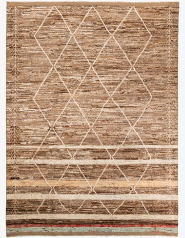 9' 9 x 13' 2 Hand Knotted Moroccan Wool Rug