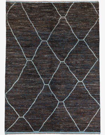 7' 9 x 10' 10 Hand Knotted Moroccan Wool Rug