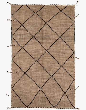 5' 2 x 8' 3 Hand Knotted Moroccan Wool Rug