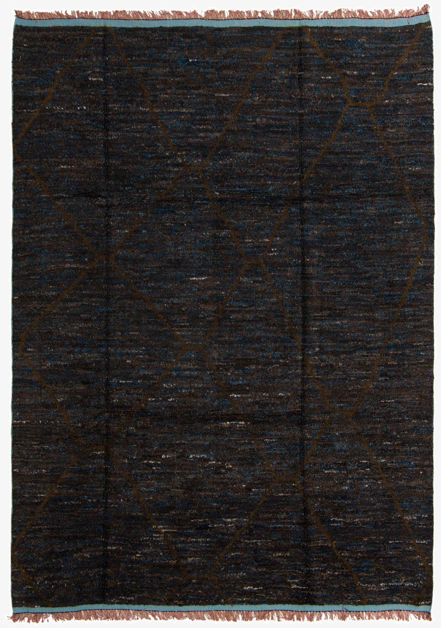 8' x 11' 1  Hand Knotted Moroccan Wool Rug