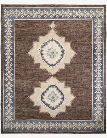 12' x 14' 7 Hand Knotted Moroccan Wool Rug