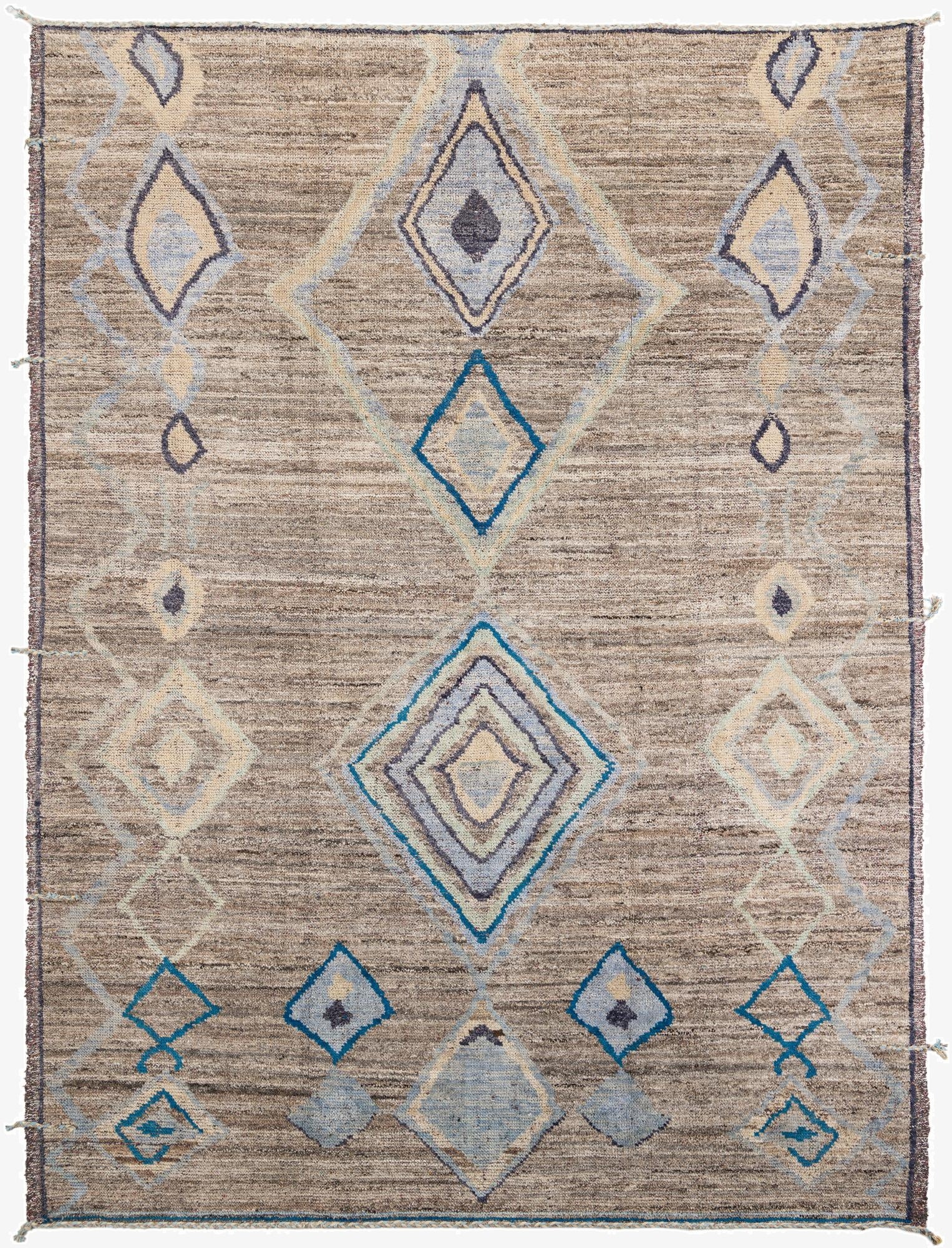 9' 1 x 12'  Hand Knotted Moroccan Wool Rug