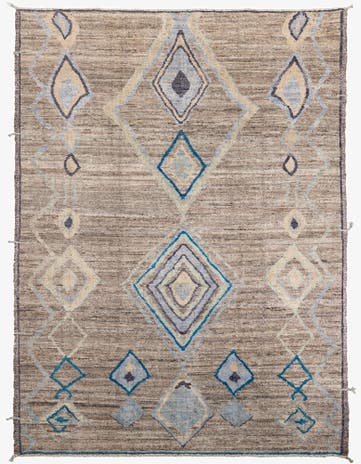 9' 1 x 12' Hand Knotted Moroccan Wool Rug