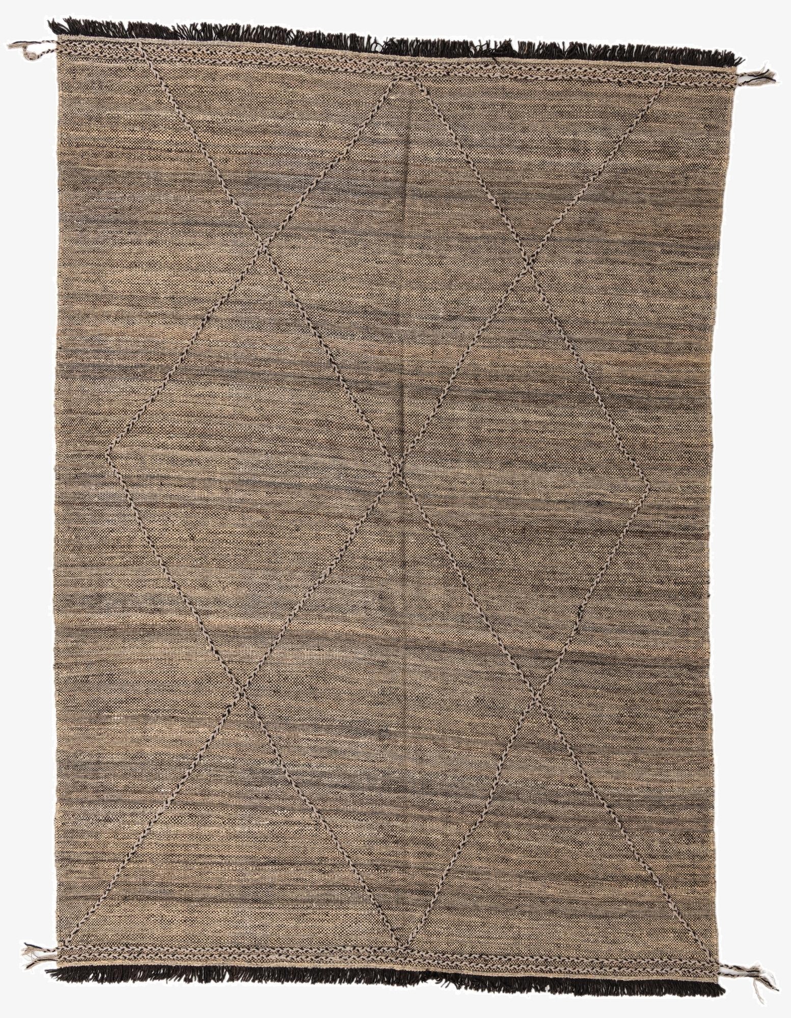 6' 10 x 9' 6  Hand Knotted Moroccan Wool Rug