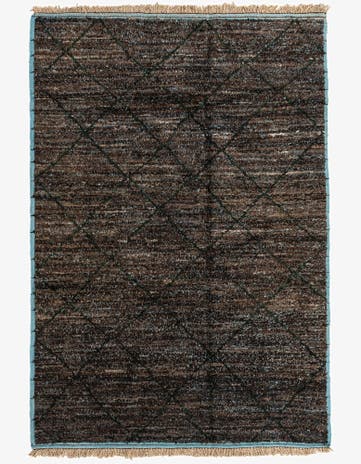 6' 1 x 9' 1 Hand Knotted Moroccan Wool Rug