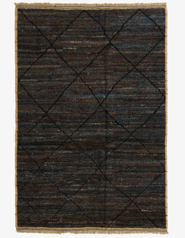 6' 4 x 9' 4 Hand Knotted Moroccan Wool Rug