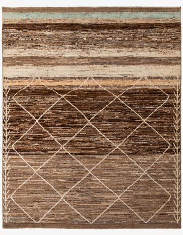 8' 2 x 10' 2 Hand Knotted Moroccan Wool Rug