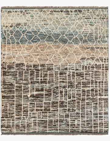 8' 6 x 9' 10 Hand Knotted Moroccan Wool Rug