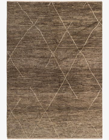 4' 8 x 6' 8 Hand Knotted Moroccan Wool Rug
