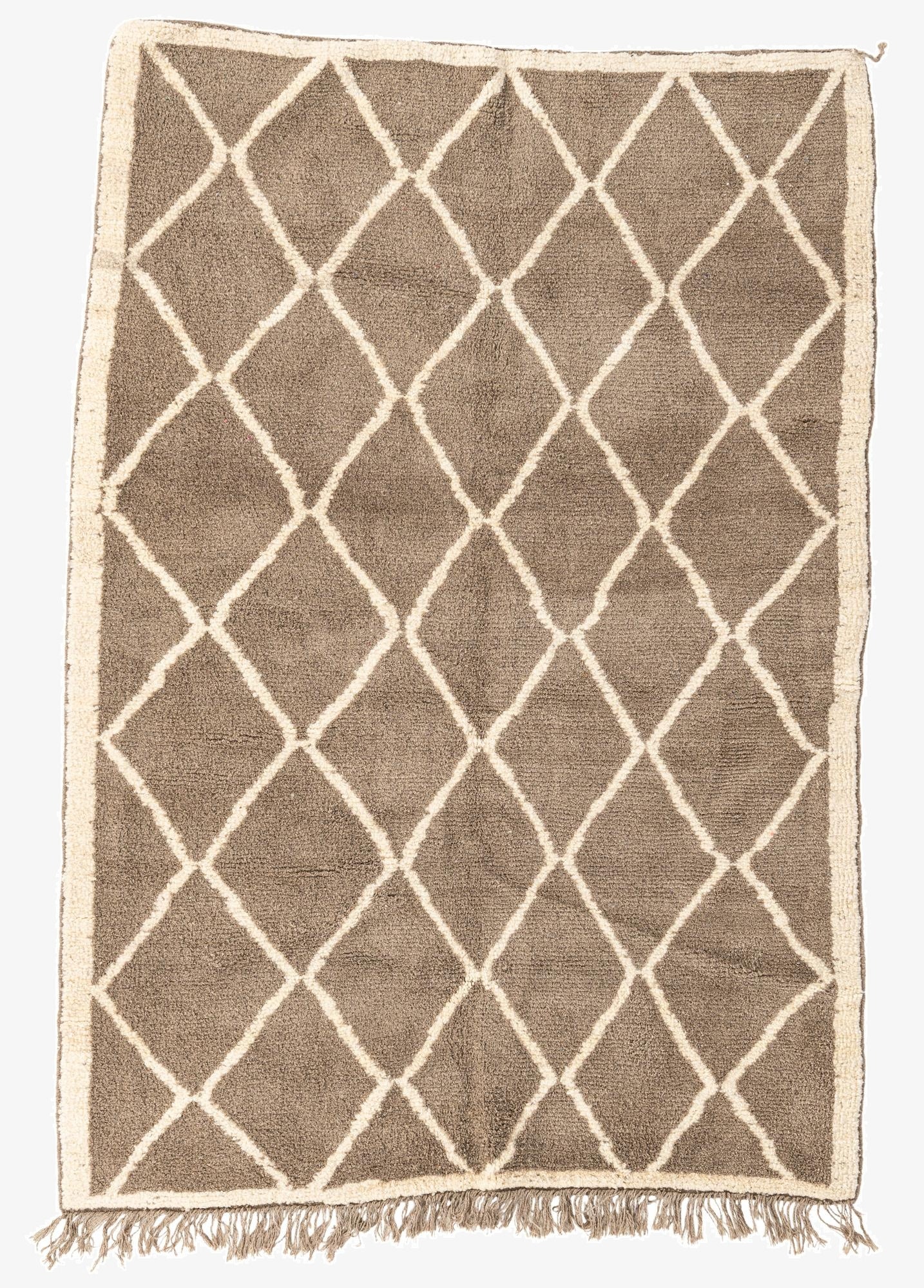 5' 9 x 8' 3  Hand Knotted Moroccan Wool Rug