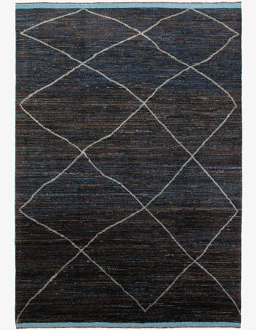 8' 8 x 12' 4 Hand Knotted Moroccan Wool Rug