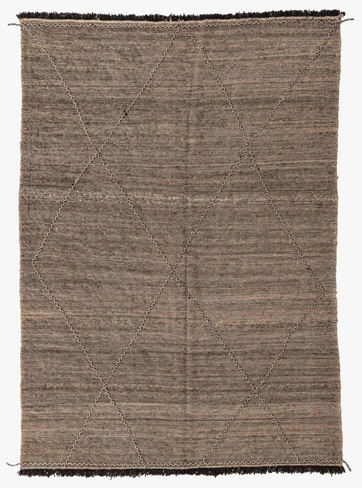 7' x 9' 9  Hand Knotted Moroccan Wool Rug