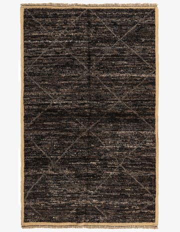 5' 3 x 8' 4 Hand Knotted Moroccan Wool Rug