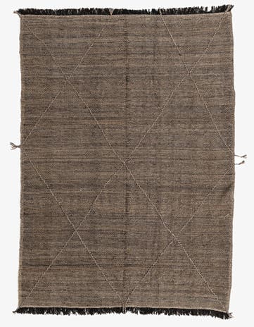 6' 9 x 9' 3 Hand Knotted Moroccan Wool Rug