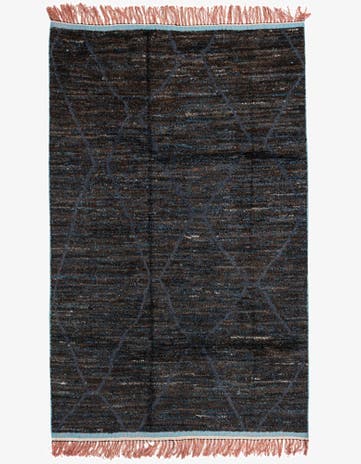 6' x 9' 5 Hand Knotted Moroccan Wool Rug