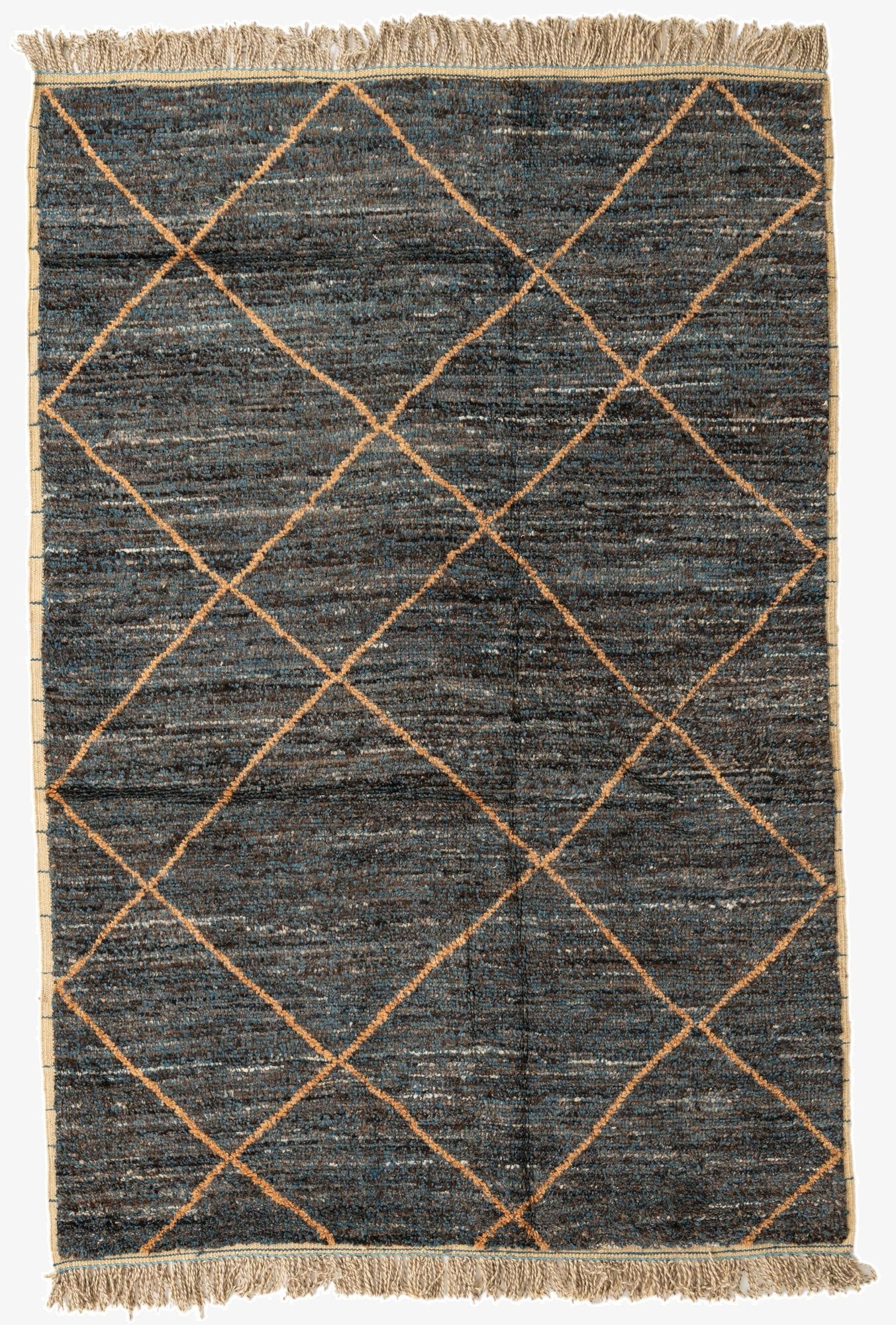 6' 2 x 9'  Hand Knotted Moroccan Wool Rug