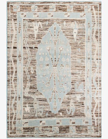 8' 7 x 12' 4 Hand Knotted Moroccan Wool Rug