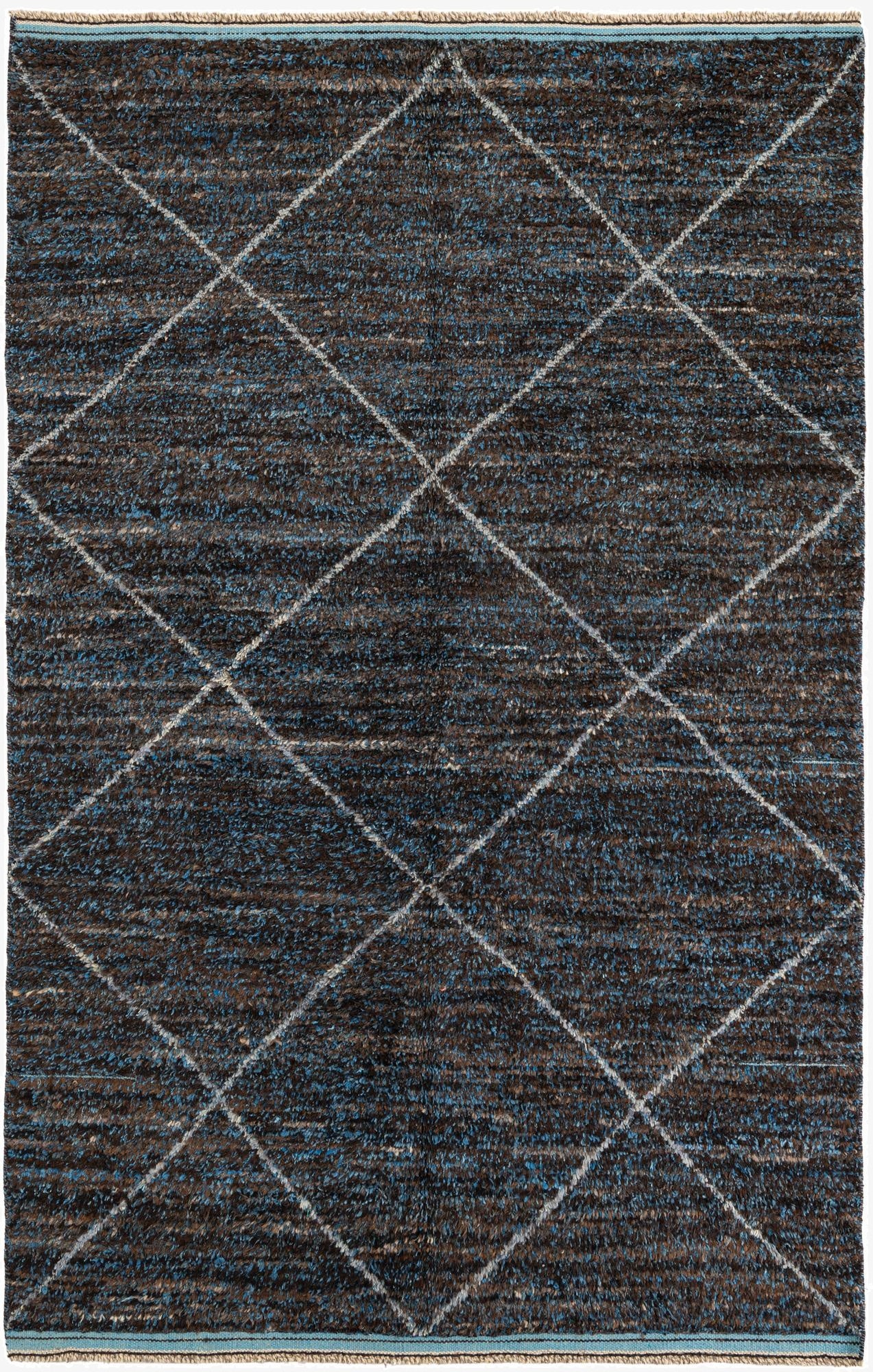 5' 10 x 9' 4  Hand Knotted Moroccan Wool Rug