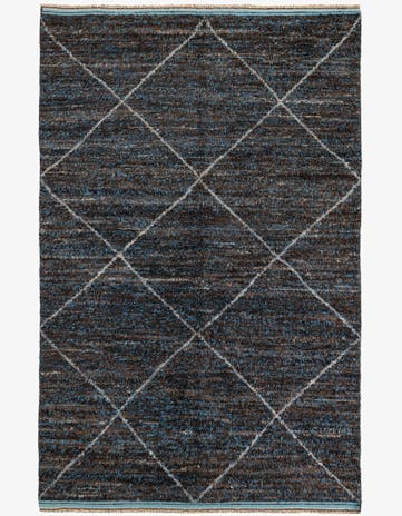 5' 10 x 9' 4 Hand Knotted Moroccan Wool Rug