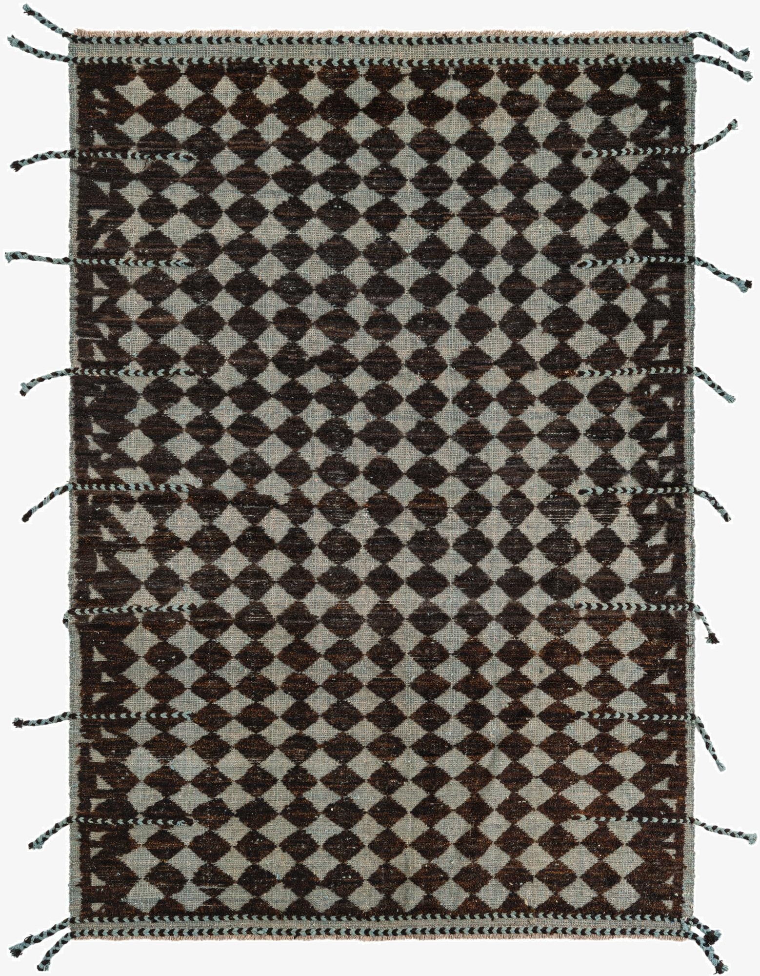 5' 5 x 7' 10  Hand Knotted Moroccan Wool Rug