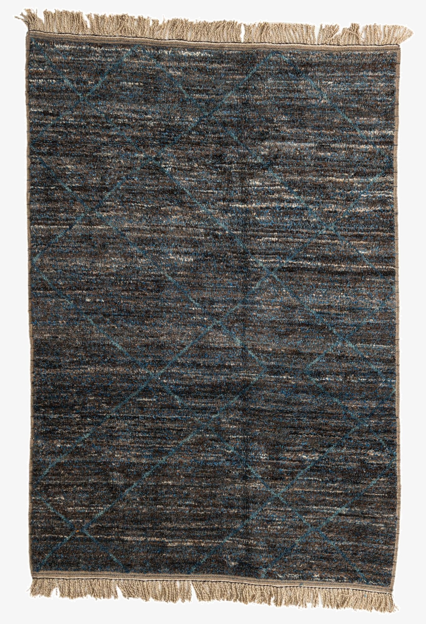 6' 3 x 9' 2  Hand Knotted Moroccan Wool Rug