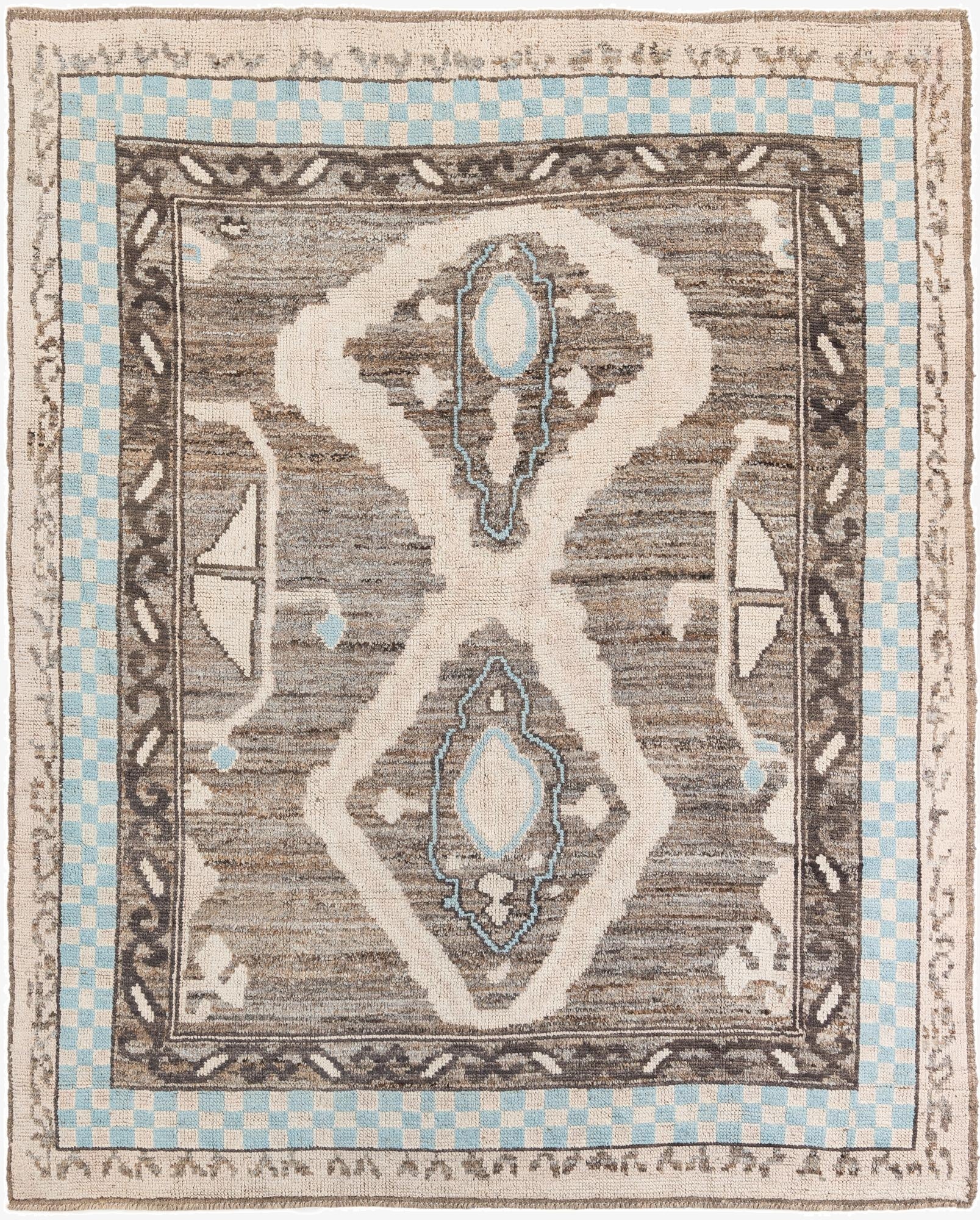 8' 4 x 10' 1  Hand Knotted Moroccan Wool Rug