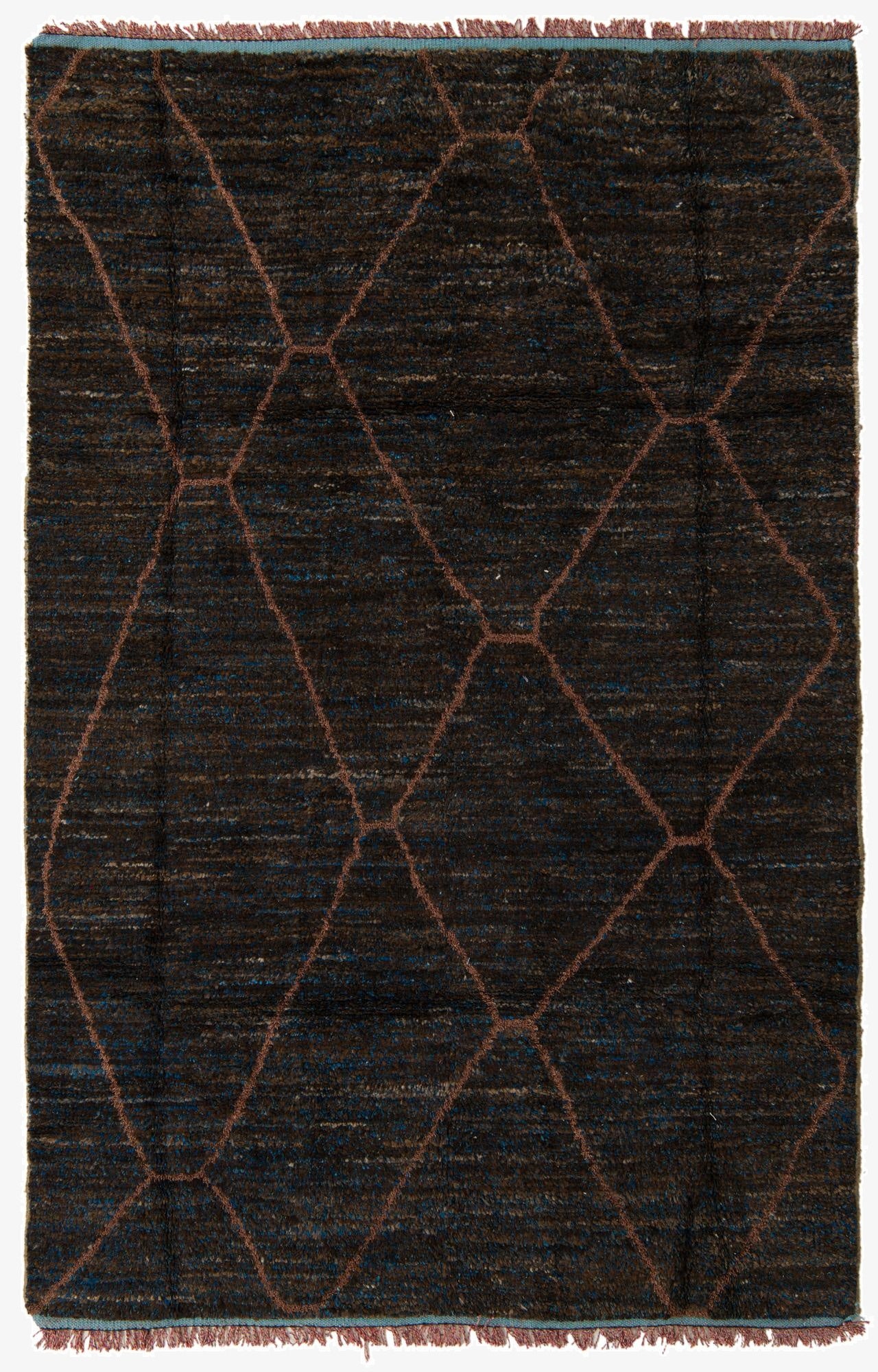 6' x 9' 2  Hand Knotted Moroccan Wool Rug