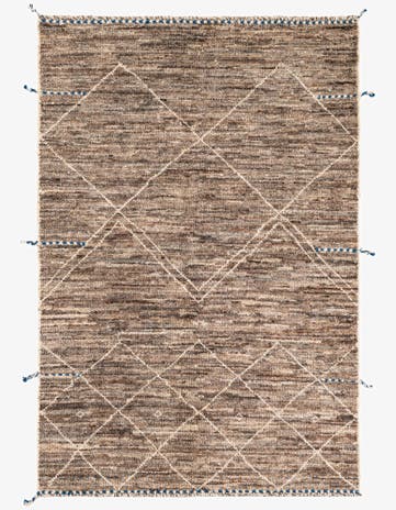 4' 1 x 6' 1 Hand Knotted Moroccan Wool Rug
