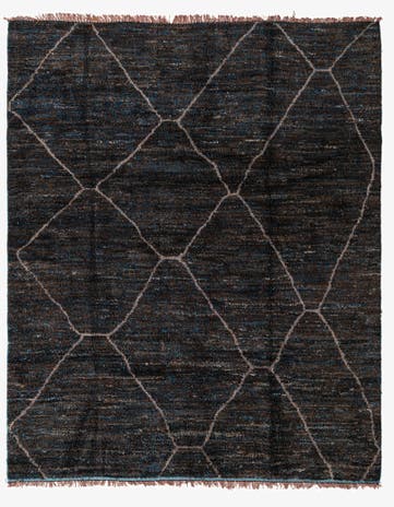 8' x 9' 8 Hand Knotted Moroccan Wool Rug
