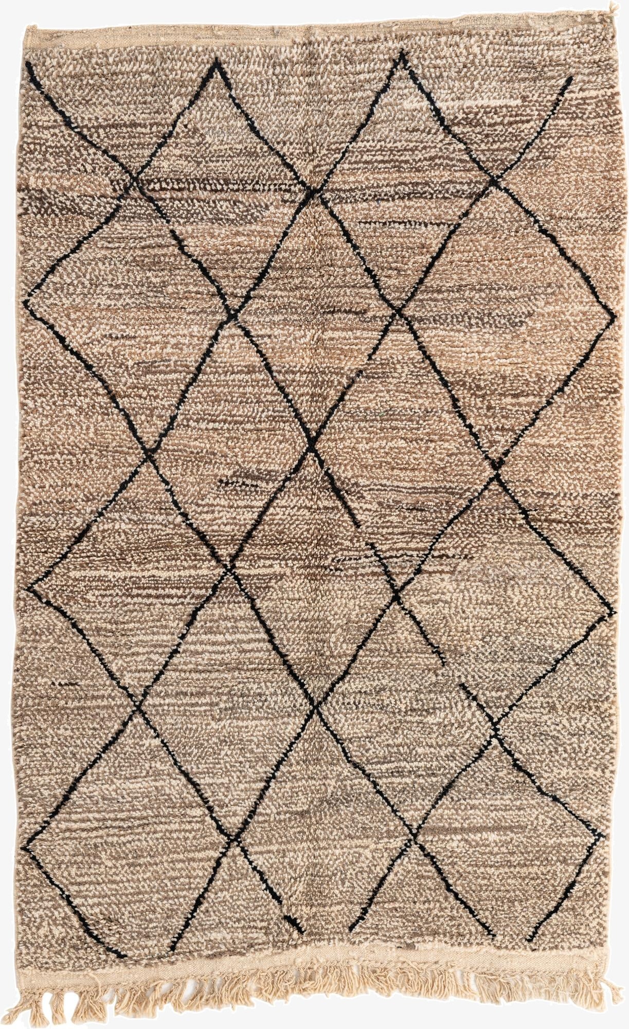 5' x 7' 10  Hand Knotted Moroccan Wool Rug