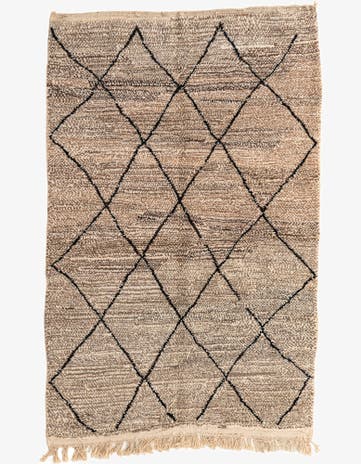 5' x 7' 10 Hand Knotted Moroccan Wool Rug